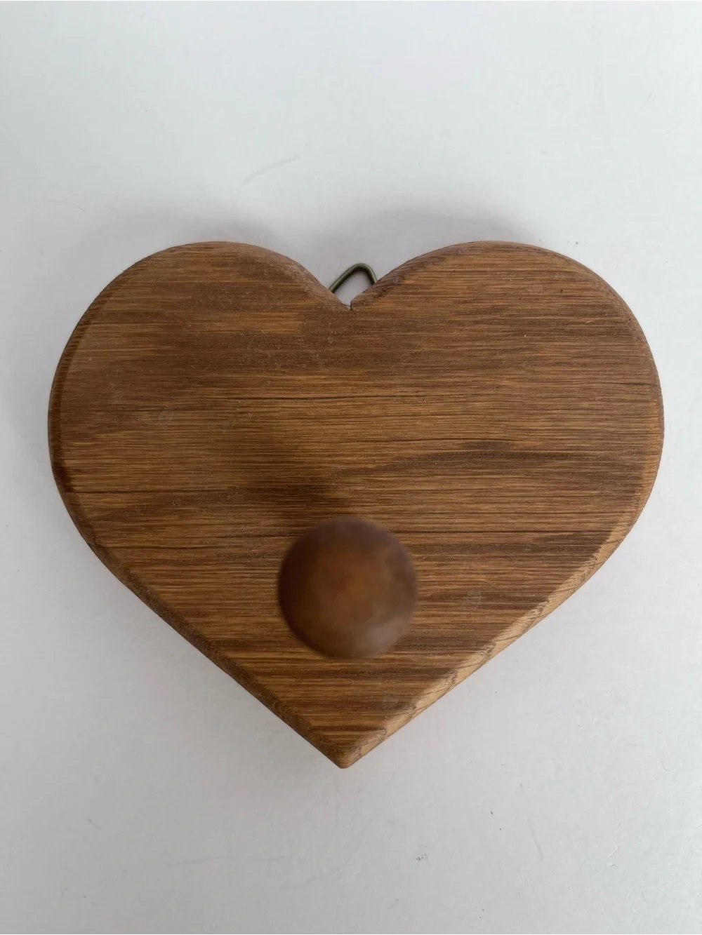 Vintage Handmade Wood Heart Wall Hook